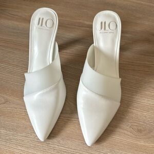 JLO Larina White Pointed Heels